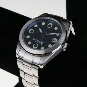 40mm 316L Stainless Steel Case Sapphire Glass Rotate Bezel 28.5mm Dial Quartz Movement Luxury Watch Parts 5BAR Water Resistance - Product Image 4