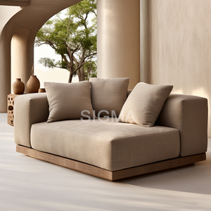 Conjunto de Sofá Modular de Lujo Personalizado para Patio y Jardín de Madera de Teca para Exteriores - Product Image 5