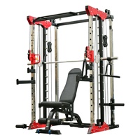 PINJIAN - Soportes de Pesas para Entrenamiento Integral en Gimnasio, Barra de Levantamiento de Pesas, Máquina Smith para Entrenamiento con Barra, Gimnasio en Casa