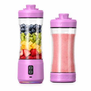 Licuadora Portátil de Frutas de 600 ml, Recargable por USB, Máquina para Hacer Smoothies, Compacta, Ideal para Viajes, Color Rosa y Morado, Fabricante OEM - Product Image 6