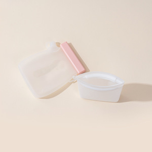 Silicone Pet <b>Food</b> <b>Storage</b> Bag Portable Waterproof Moisture Proof Self Sealing For Dog <b>Cat</b> Travel Snack Container - Product Image 1