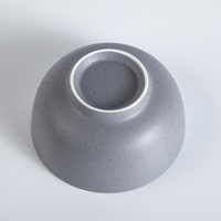Ensemble de bols en porcelaine gris mat moucheté de style nordique de 5 pouces - Non toxique, compatible lave-vaisselle, four et micro-ondes, vaisselle de restaurant