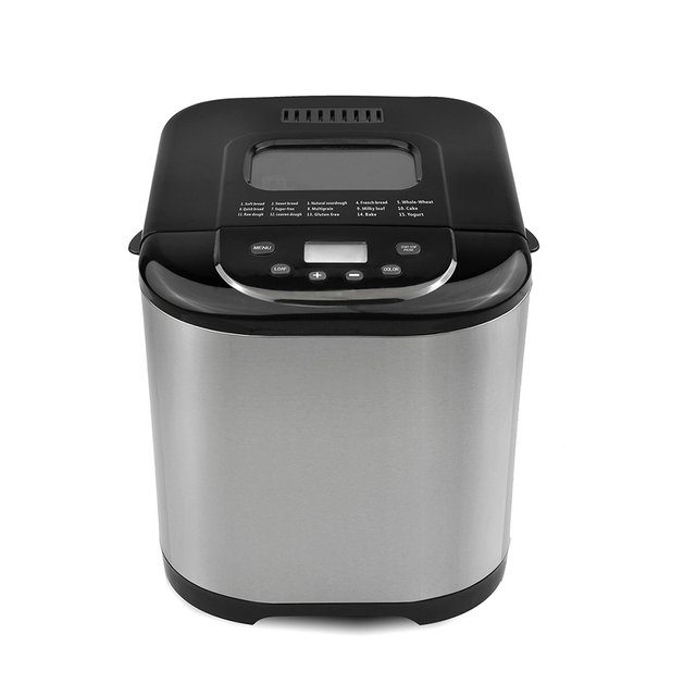Hot Selling Electric Automatic Bread Maker Stainless Steel Portable Household 2 lb Capacity Low Noise Timer Function English