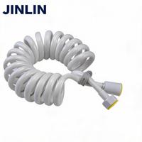 Connecteur de pulvérisateur de bidet JINLIN 1/2 pouce en PVC flexible, anti-fuite, haute pression 250 psi, adaptateur de tuyau portable, connexion facile