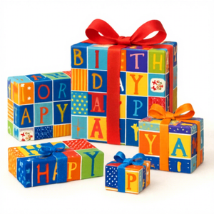 Papel de Regalo de Alta Calidad con Diseño Floral Alfabético, Papel Couché Personalizado, 50% de Descuento, Diseño Floral Popular - Product Image 1