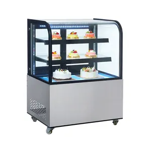 Commercial Cake Counter Top Display Cake Showcase Led Light Refrigerated Showcase For Cake