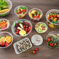 Lunch Rechthoekige Ronde Plastic Afhaallocatie Fruitverpakkingen Verse Snelle Dikke PP Voedselcontainers