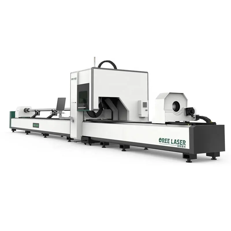 Stainless carbon steel aluminum Three-chuck pipe fiber laser cutter metal laser pipe cutting machine