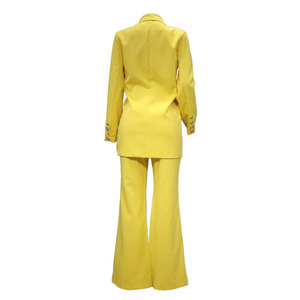 Spot Explosion New Solid Color Casual Double Breasted Wide Leg Pants Women's Suit Two Piece <b>Set</b> Fashion - Product Image 6