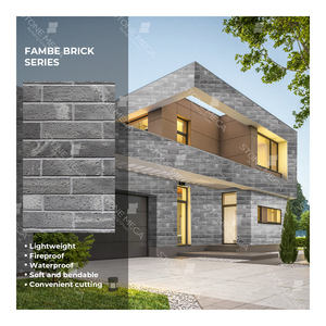 Revêtement mural intérieur en argile modifiée mcm, doux, flexible, briques fendues, panneaux <span class=keywords><strong>de</strong></span> pierre artificielle flexibles, carreaux <span class=keywords><strong>de</strong></span> faux briques modernes - Product Image 4