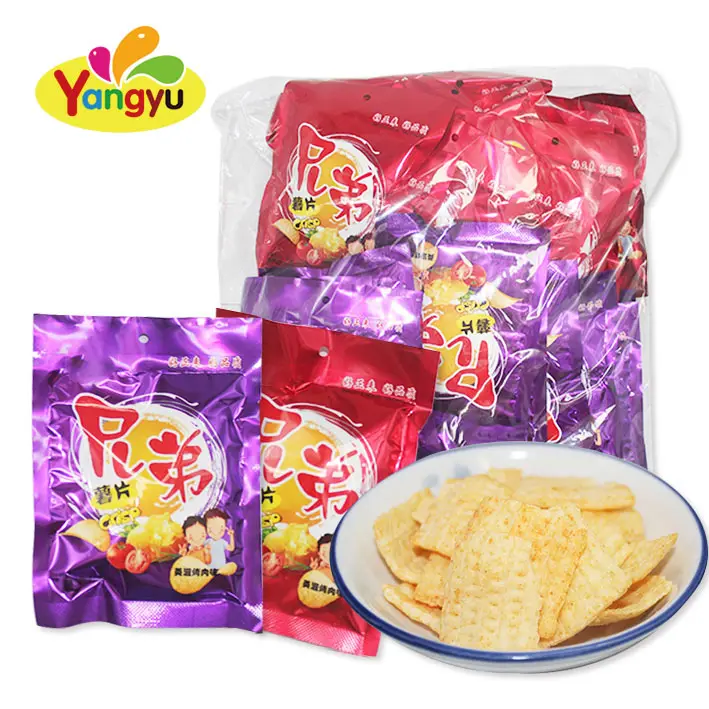 Crisp piece shape BBQ flavor puffed food snack