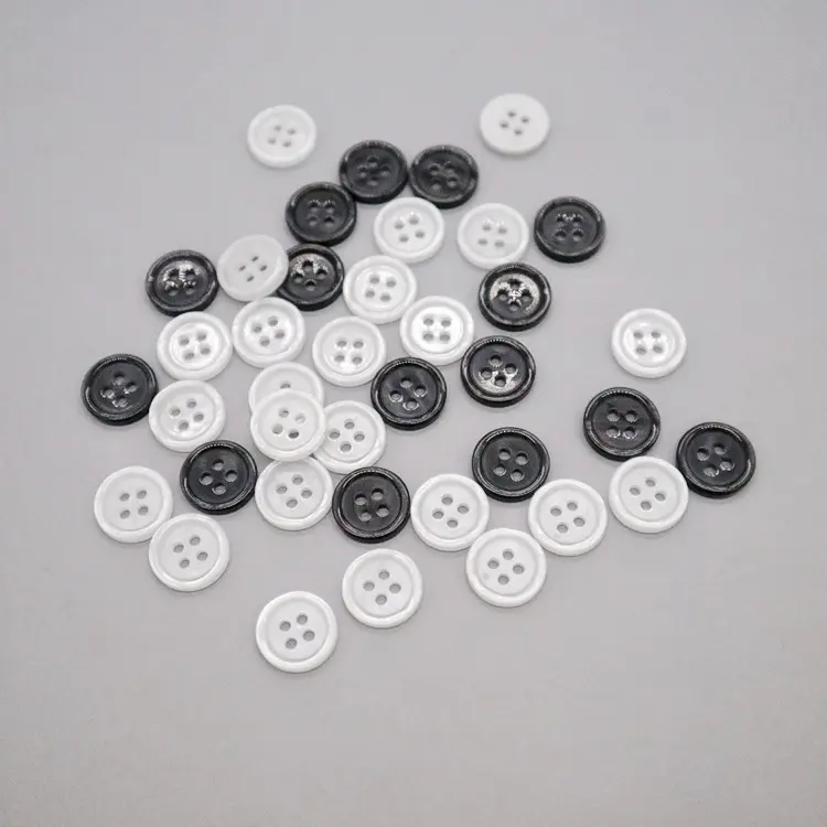 Shirt Button White Black 2 Holes 4Holes 16L 18L 20L 24L 32L Eco Friendly Recyclable Natural Botao Botones Resin Buttons