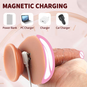 8.8 ''realistico Silicone liquido di spinta Dildo vibratore elettrico riscaldato grandi palle Dildo per la masturbazione delle donne adulte - Product Image 6