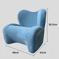 Sofá Seccional Modular de Tela Comprimida al Vacío, Silla de Lectura Ergonómica con Soporte Lumbar, Estilo Nórdico Minimalista sin Marco para Sala de Estar