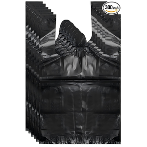 Bolsas de Basura Negras Huamaohengchun, Bolsas de Plástico Desechables con Asas para Tampones Femeninos y Productos de Higiene - Product Image 1