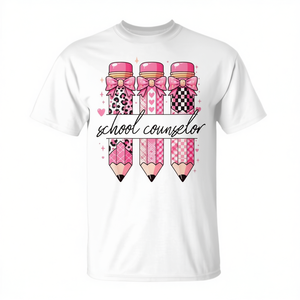 Camiseta Coquette Bow School Counseling para Consejeros Escolares para Uso Promocional - Product Image 2