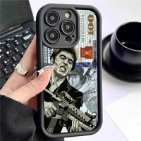 Coque de téléphone portable pour iPhone 17 16 15 14 13 12 Plus Pro Max 17 Air Gun Man, style créatif noir, coque photo, coque arrière