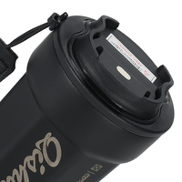 Nouvelle bouteille d'eau thermique à double paroi en acier inoxydable 316 avec couvercle et sangle, design original, tasse à café pour les voyages