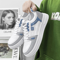 Chaussures plates décontractées et sportives pour hommes, blanches et tendance, à lacets, respirantes, imperméables, avec semelle intermédiaire en EVA antidérapante, idéales pour le printemps