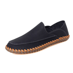 Luxury TPR Midsole Solid Black Brown Men's Walking Shoes Genuine Leather Spring Lace-Up Mesh Business Casual Evergreen - Product Image 1