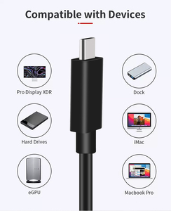 Bán buôn tương thích <span class=keywords><strong>Thunderbolt</strong></span> 3 USB 4 Cáp Supper Tốc Độ 40Gbps 5a100w 240W PD nhanh chóng sạc cáp usb4 Loại C Cáp <span class=keywords><strong>2</strong></span> người mua - Product Image 2