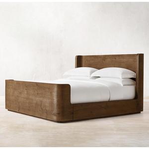 Muebles de Dormitorio de Lujo Estilo Europeo Americano, Cama King Size, Estructura de Cama con Plataforma de Madera Sólida para <span class=keywords><strong>el</strong></span> Hogar - Product Image 4