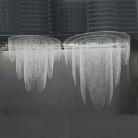 Décoration de scène de mariage KH : Rideaux de plafond en perles acryliques et cristaux pour événements, design cercle