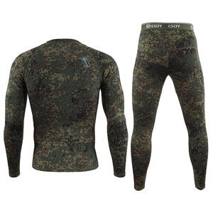 Russia camo ESDY Outdoor tattico sport termici uomo biancheria intima abiti neri - Product Image 2