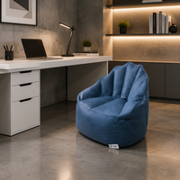 Fauteuil pouf de luxe en forme de coquille Saint-Jacques