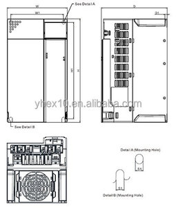 Sensorless Control Compact Drive VFDMS300Series22Kw Inverter/AC VFD45AMS43ANSAA IP20 460V Three Phase - Product Image 4