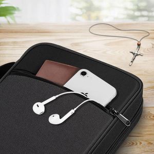 Funda Protectora para Biblia Negra con Bolsillos con Cremallera y Asa Resistente, Estuche para Transportar la Biblia para Hombres, Muestra Gratis - Product Image 6