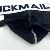 JOCKMAIL – Caleçons string sportifs pour hommes, respirants, confortables, color block, en maille, taille basse, teints dans la masse, en nylon