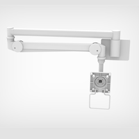 Bras de fixation pour écran médical LCD/TV et tablette, bras de fixation pour tablette médicale réglable en hauteur, support mural pour écran médical