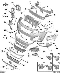 Ricambi Auto per <span class=keywords><strong>Peugeot</strong></span> 4008 <span class=keywords><strong>3008</strong></span> paraurti anteriore telaio fendinebbia OEM YL004129XT 9815692777 - Product Image 4