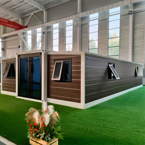 บ้านสำเร็จรูปหรูหราขนาด 20 ฟุต 40 ฟุต สร้างเร็ว บ้านเคลื่อนที่ขนาดเล็ก 2 ห้องนอน บ้านคอนเทนเนอร์พับได้ ขยายได้ บ้านเหล็ก ร้านค้า ห้องโถง - Product Image 1