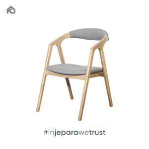 Add warmth and modern appeal to any space with Selly <b>Chair</b> made of teak wood and soft upholstery <b>for</b> stylish everyday use - Product Image 3