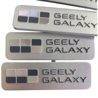 Placa de Identificación Personalizada para Coche, Logotipo Dorado, Etiquetas, Insignias, Placa de Acero Inoxidable Pulido en Blanco, Imán con Número de Trabajo