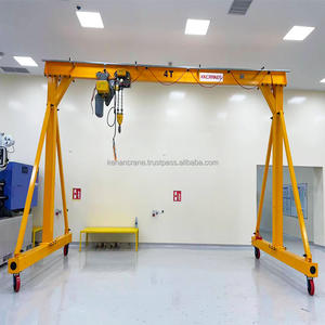 Grúa pórtico móvil pequeña y ajustable en altura y anchura de 1 a 2 toneladas para elevación en talleres - Product Image 3