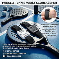 Compteur de points mécanique pour Pickleball, Tennis, Padel, avec sangle élastique réglable, suivi des scores portable, lot de deux