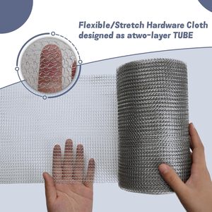 Stainless Steel <b>Wire</b> <b>Mesh</b> Roll 6 In X 50 Ft For Rodent Control Plant Protection Metal <b>Mesh</b> Fabric Hole Fill - Product Image 3