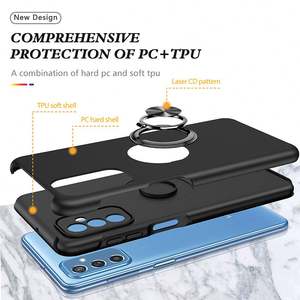 Dual Layer Hybrid Precious Hole Phone <b>Case</b> Cover for <b>Samsung</b> M52 5G <b>A03S</b>, with 360 Adjustable Rotating Ring - Product Image 3