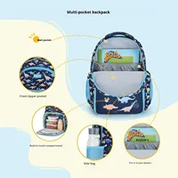 Sac à déjeuner 2-en-1 pour garçons de l'école primaire, classes 1 à 6, en microfibre isolante, simili cuir, sans fermeture