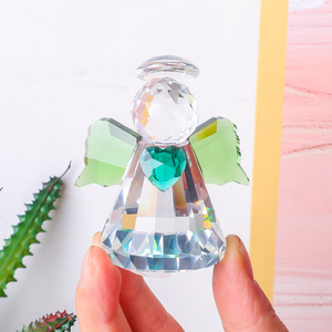 Mini bunte Kristall Engel Figur Brief besch werer Ornamente Kunst Home Tisch dekoration Sammler geschenke für Weihnachten - Product Image 5