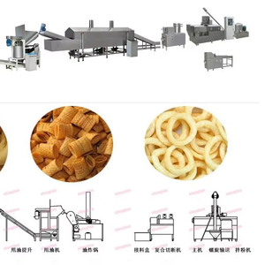 Ligne de production entièrement automatique de chips de salade soufflées frites, machine d'extrusion pour aliments de collation - Product Image 3