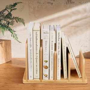 Porte-lettres en bambou, classeur de courrier, organiseur de documents, organiseur d'enveloppes avec 4 fentes pour bureau - Product Image 5
