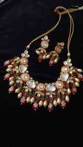 Sabyasachi Inspiré Designer Kundan Set Vert Kundan Bridal Choker Set Personnalisable Kundan Bridal Sets - Product Image 2