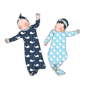 Little Glow Kid Boutique – Nouveaux gigoteuses à manches longues pour nouveau-nés, combinaisons nouées et barboteuses pour enfants à prix réduit - Product Image 1