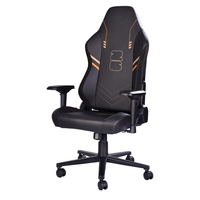 Fauteuil de jeu inclinable en cuir PU, design ergonomique, hauteur réglable, avec soutien lombaire et fonction d'inclinaison, pour salle de jeux