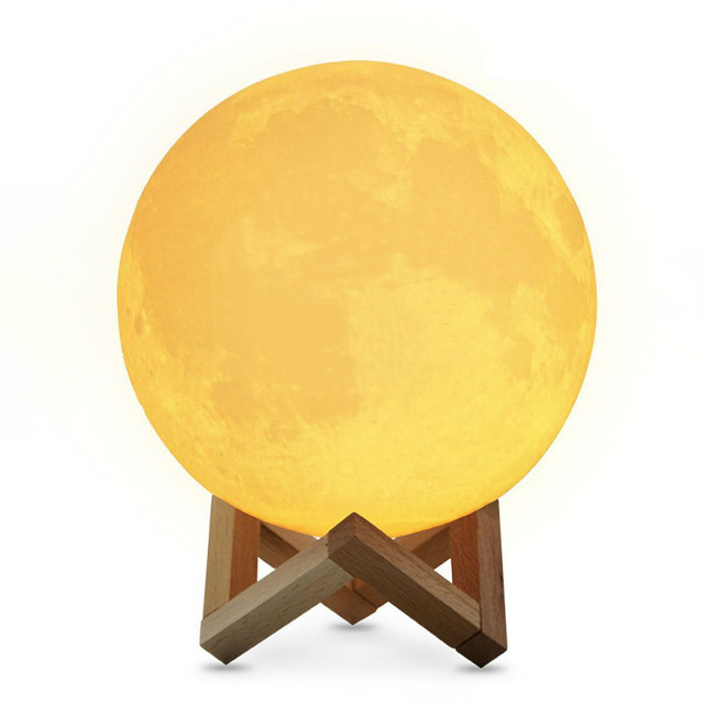 Dropshipping Gift CJH Photo Customization Creative Gift 3D Printing Moon Lamp Birthday Gift Moon Lamp Customization Night Light