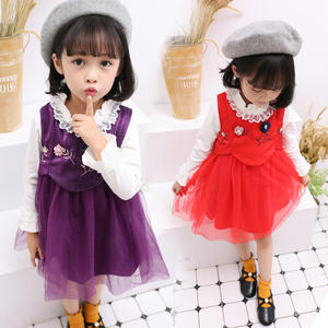 Robe de fête tutu pour filles, vêtements pour enfants de Guangzhou, couleur violette, pour anniversaire, provenant d'un magasin de vente en ligne - Product Image 3